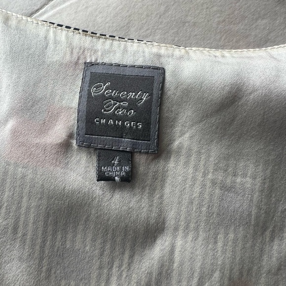 Seventy Two Changes sz 4 Retro Silk Striped Dress/Long Tunic GUC - Picture 5 of 5